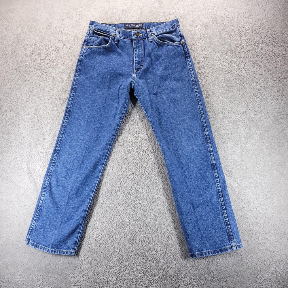 Wrangler Jeans Mens 33x30 Blue 13MGSHD Cowboy Cut Bootcut George Strait Rodeo